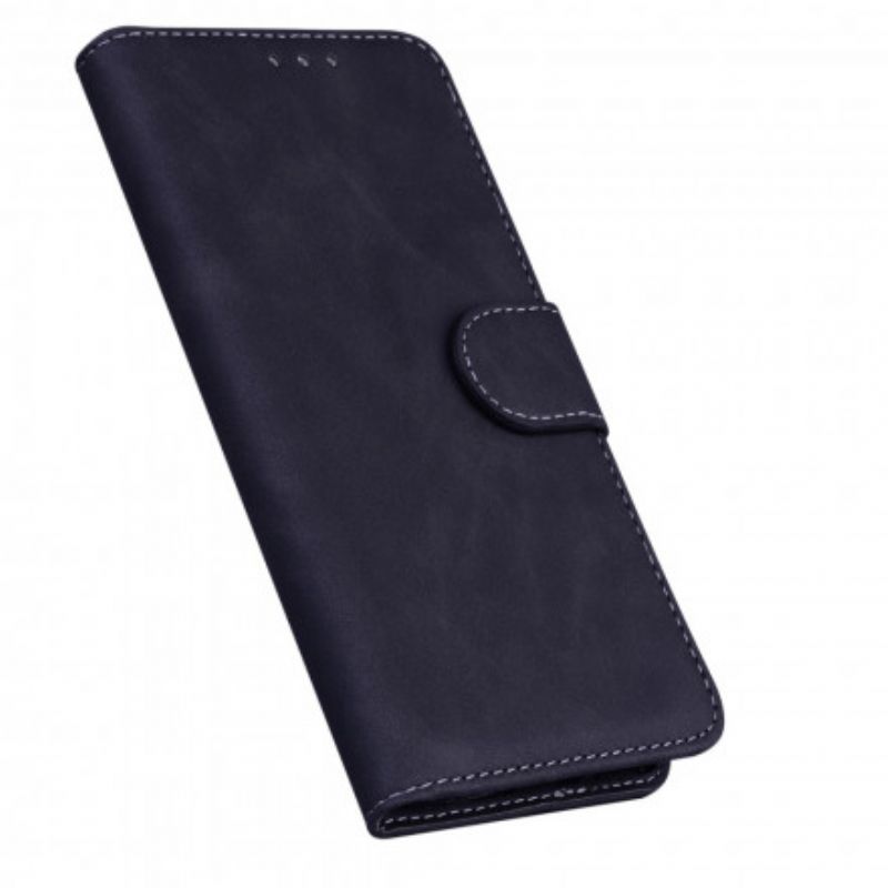 Kožené Puzdro Oppo A54 5G / A74 5G Monochromatický Kožený Efekt