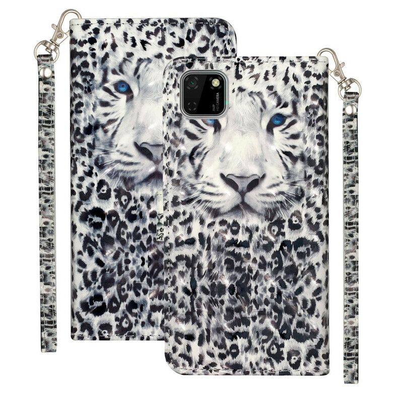 Flipové Puzdro Huawei Y5p Bodové Svetlá Tiger Light Strap