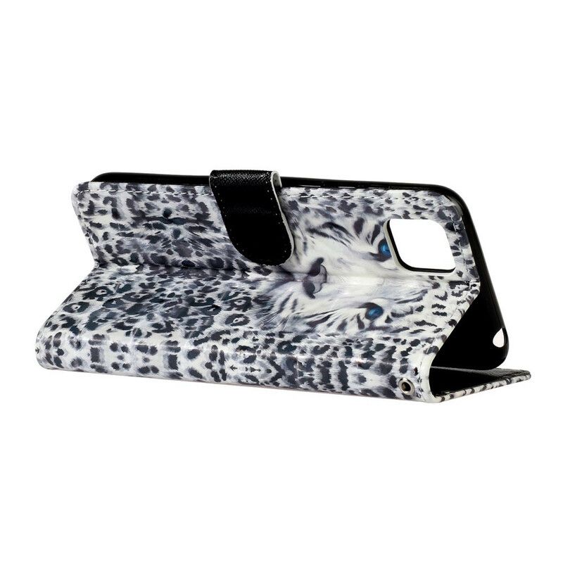 Flipové Puzdro Huawei Y5p Bodové Svetlá Tiger Light Strap