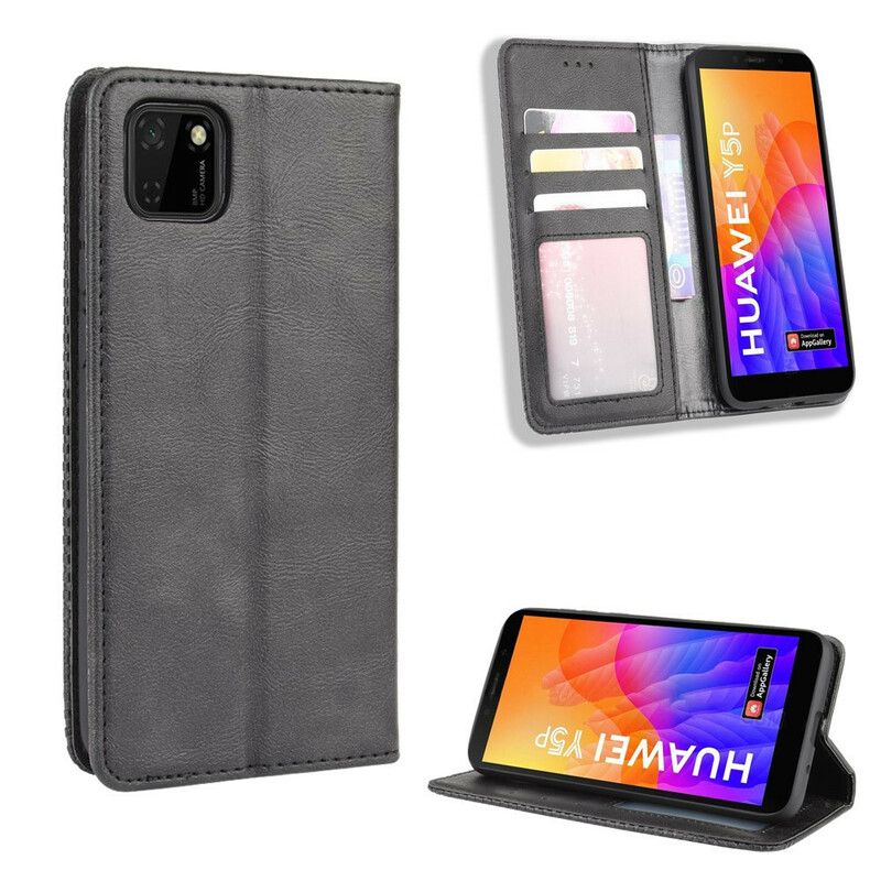 Flipové Puzdro Huawei Y5p Kožené Puzdro Štylizovaný Efekt Vintage Kože