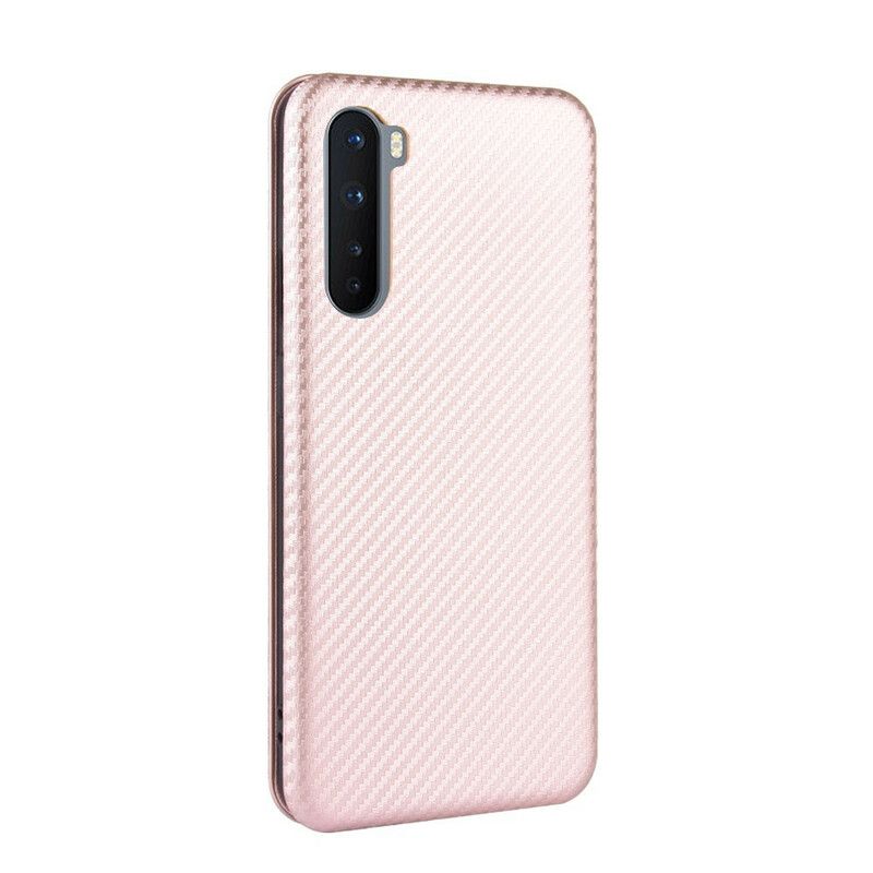 Flipové Puzdro OnePlus Nord Kožené Puzdro Farebný Uhlíkový Silikón