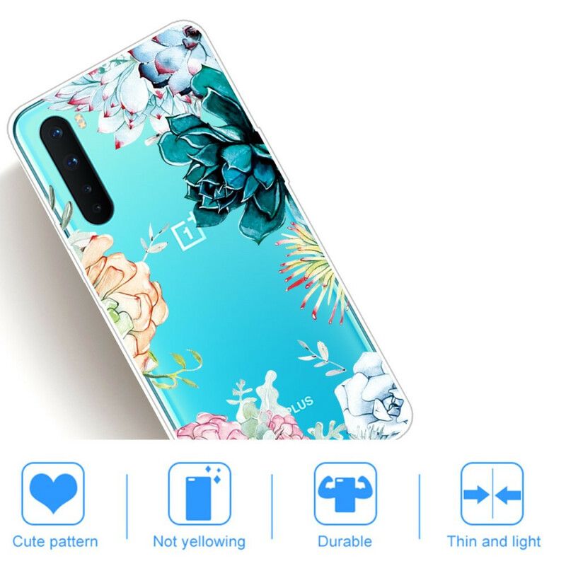 Kryt OnePlus Nord Bezšvové Akvarelové Kvety