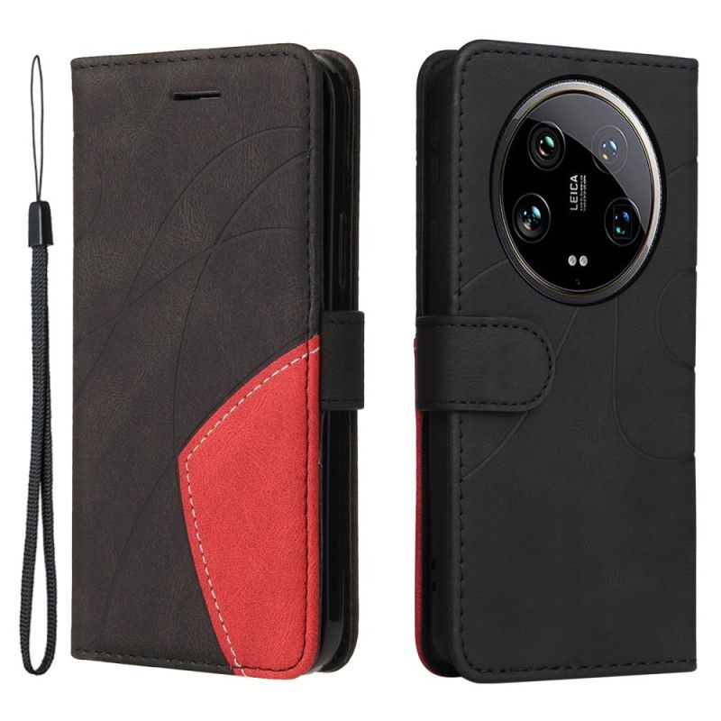 Puzdro Na Xiaomi 14 Ultra Dvojfarebné A Vlnité Čiary