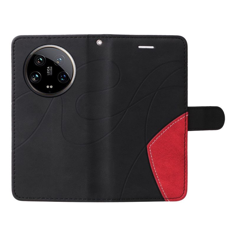 Puzdro Na Xiaomi 14 Ultra Dvojfarebné A Vlnité Čiary