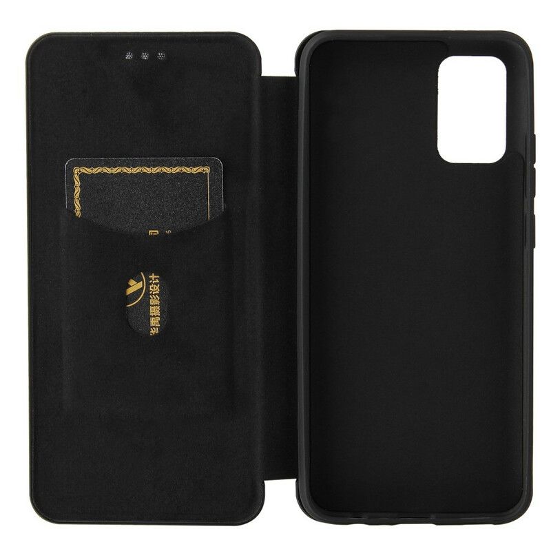 Flipové Puzdro Samsung Galaxy A02s Kožené Puzdro Uhlíkové Vlákno