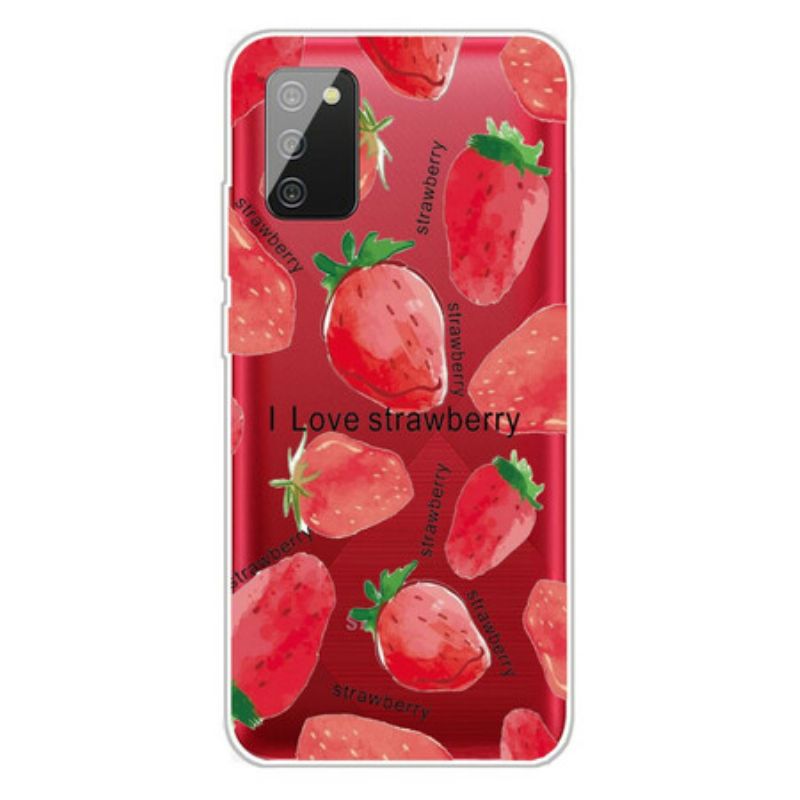 Kryt Samsung Galaxy A02s Jahody / I Love Strawberry