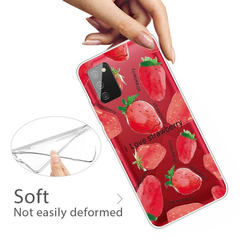 Kryt Samsung Galaxy A02s Jahody / I Love Strawberry