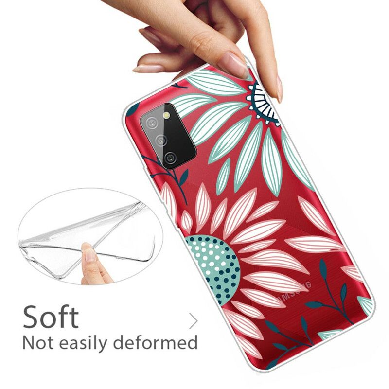 Kryt Samsung Galaxy A02s Transparentný Jeden Kvet