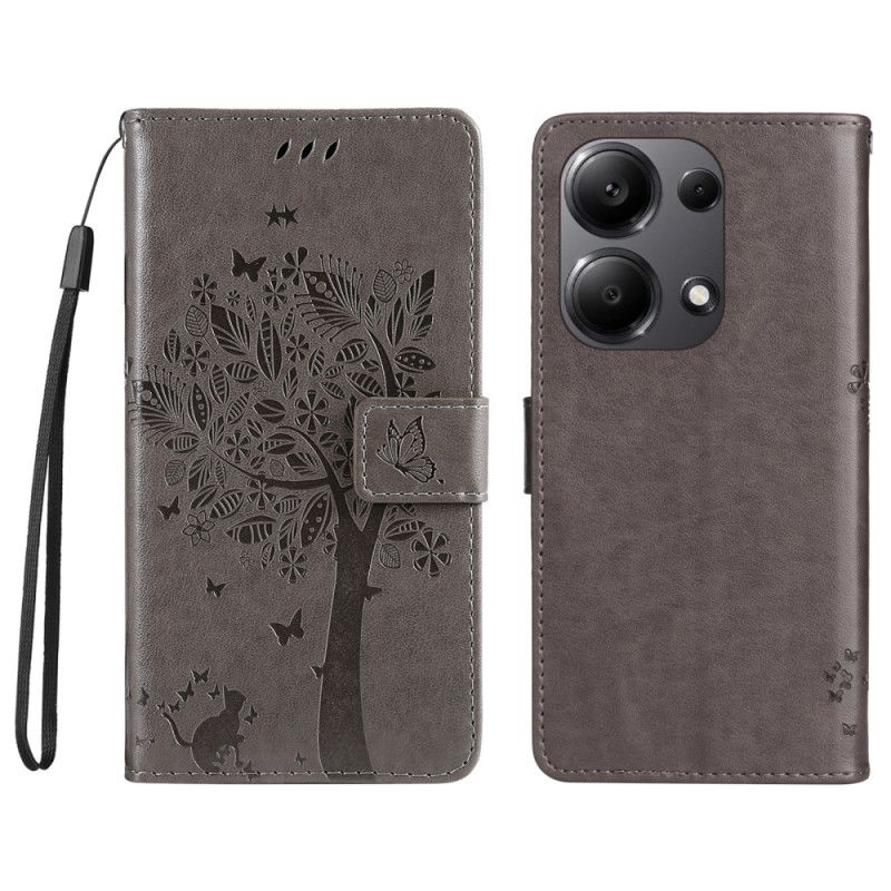 Kožené Puzdro Xiaomi Redmi Note 13 Pro 4g Strom A Mačka