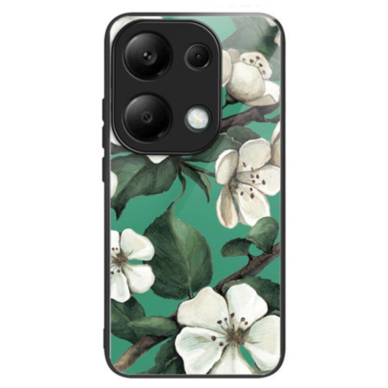 Kryt Na Xiaomi Redmi Note 13 Pro 4g Tvrdené Sklo Biele Kvety