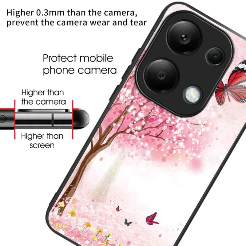 Kryt Xiaomi Redmi Note 13 Pro 4g Kryt Na Mobil Čerešňové Kvety Z Tvrdeného Skla