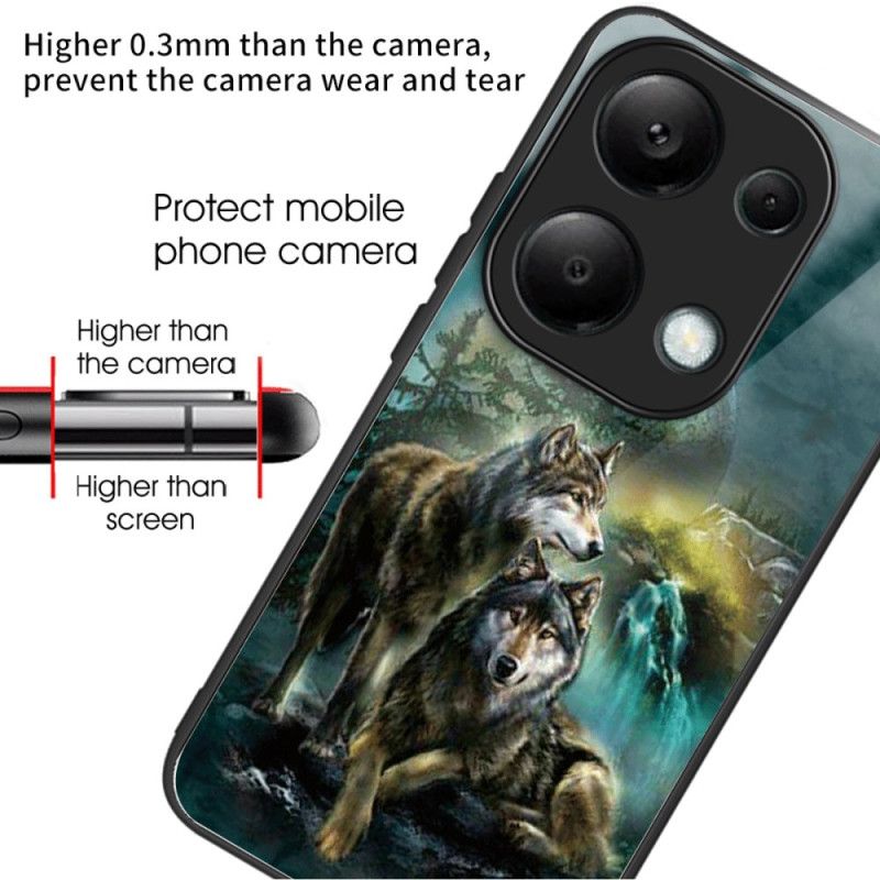 Kryt Xiaomi Redmi Note 13 Pro 4g Kryt Na Mobil Vlci Z Tvrdeného Skla
