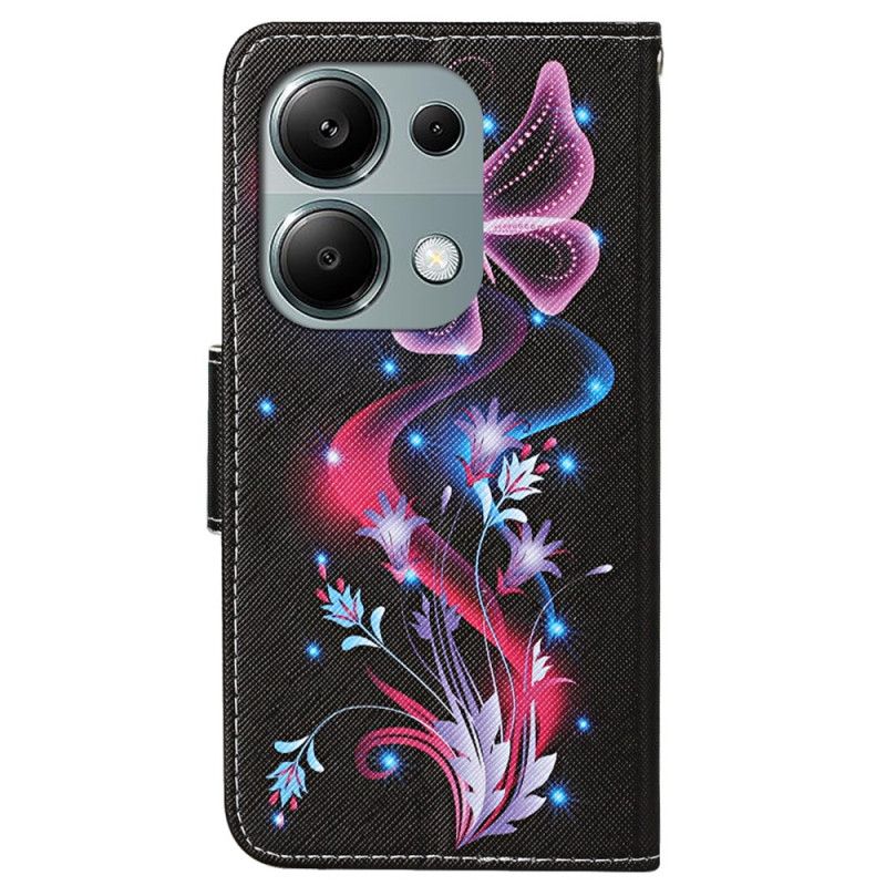 Puzdro Xiaomi Redmi Note 13 Pro 4g Fluorescenčné Motýle V Lnaière