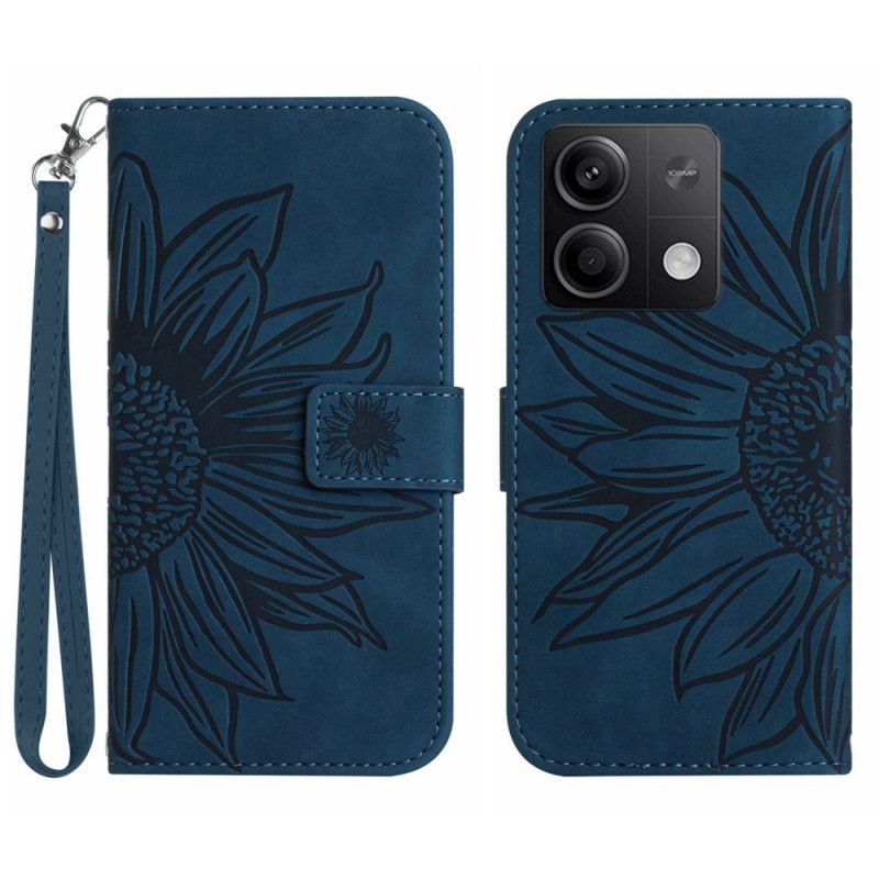 Puzdro Xiaomi Redmi Note 13 Pro 4g Potlač Slnečnice S Remienkom