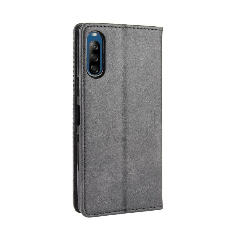 Flipové Puzdro Sony Xperia L4 Kožené Puzdro Štylizovaný Efekt Vintage Kože