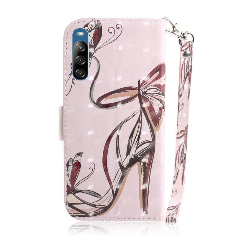 Kožené Puzdro Sony Xperia L4 Popruhová Pumpa