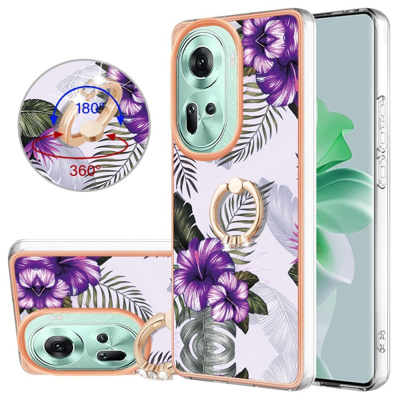 Kryt Oppo Reno 11 5g Mramorový Dizajn S Krúžkovou Podporou
