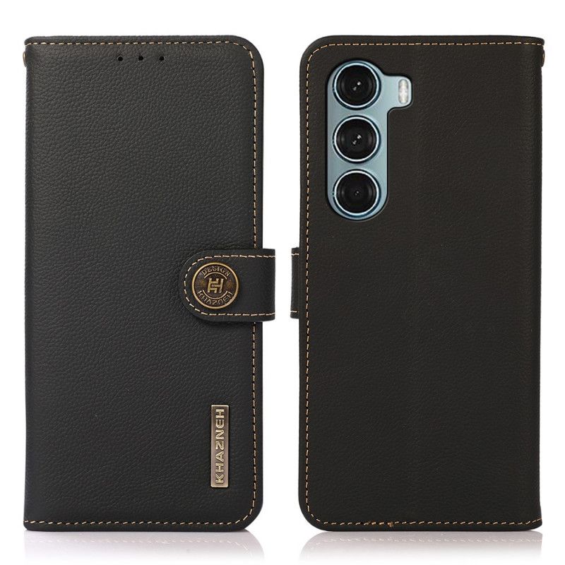 Peňaženkový Kryt Moto G200 5G Khazneh Rfid Pravá Koža