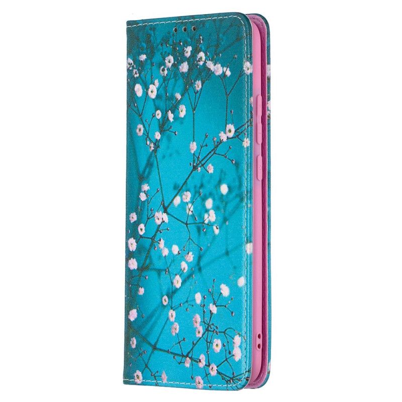 Flipové Puzdro Xiaomi Redmi 9A Kožené Puzdro Kvitnúce Konáre