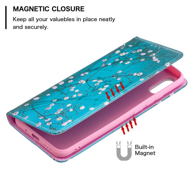 Flipové Puzdro Xiaomi Redmi 9A Kožené Puzdro Kvitnúce Konáre
