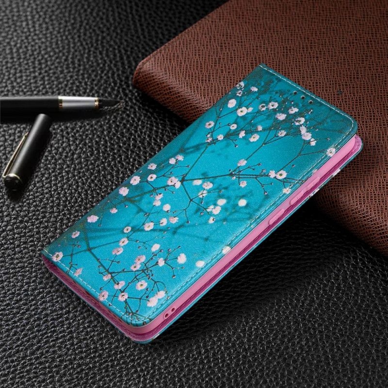 Flipové Puzdro Xiaomi Redmi 9A Kožené Puzdro Kvitnúce Konáre