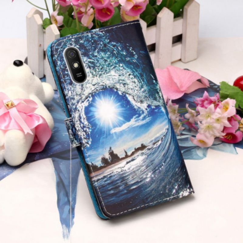 Kožené Puzdro Xiaomi Redmi 9A Daydreams Lanyard Landscape