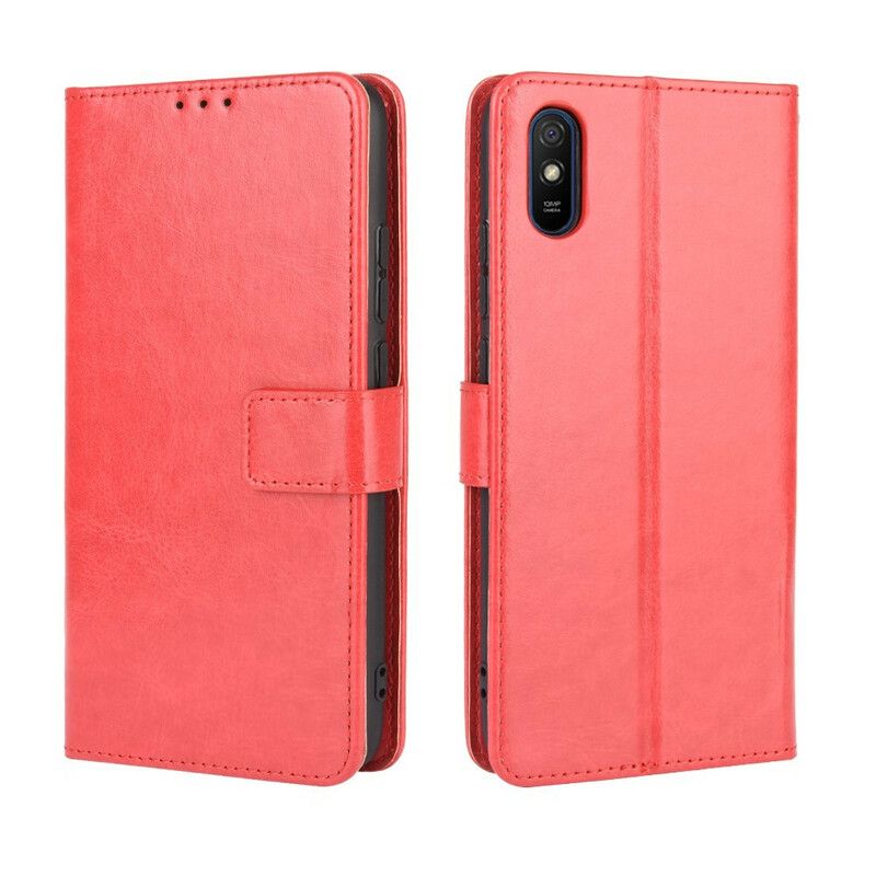 Kožené Puzdro Xiaomi Redmi 9A Krikľavá Umelá Koža