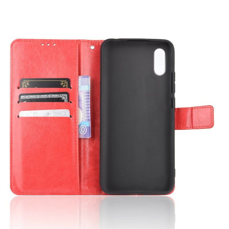 Kožené Puzdro Xiaomi Redmi 9A Krikľavá Umelá Koža