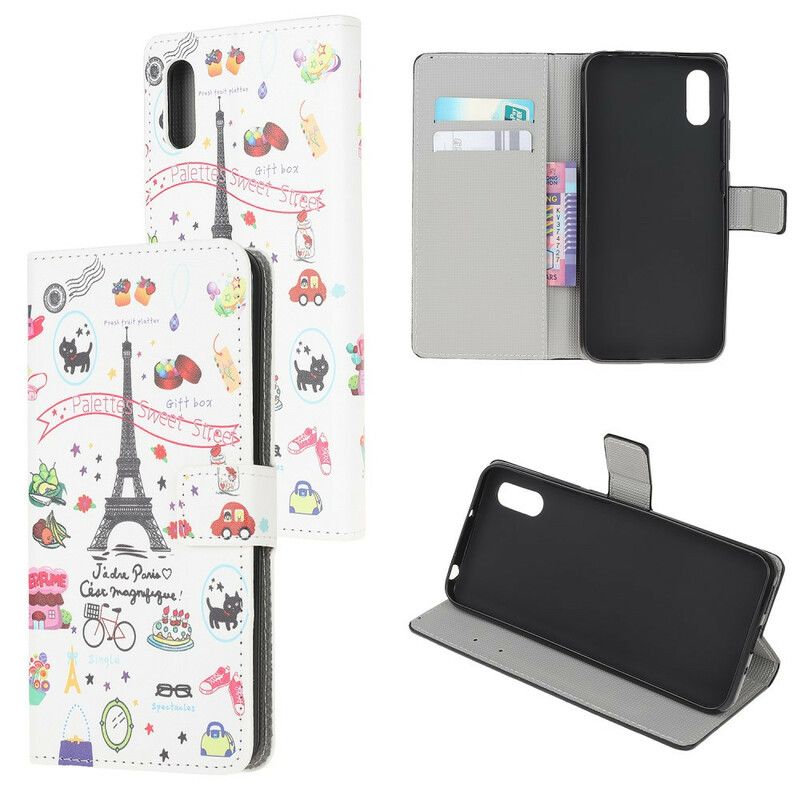 Kožené Puzdro Xiaomi Redmi 9A Milujem Paríž