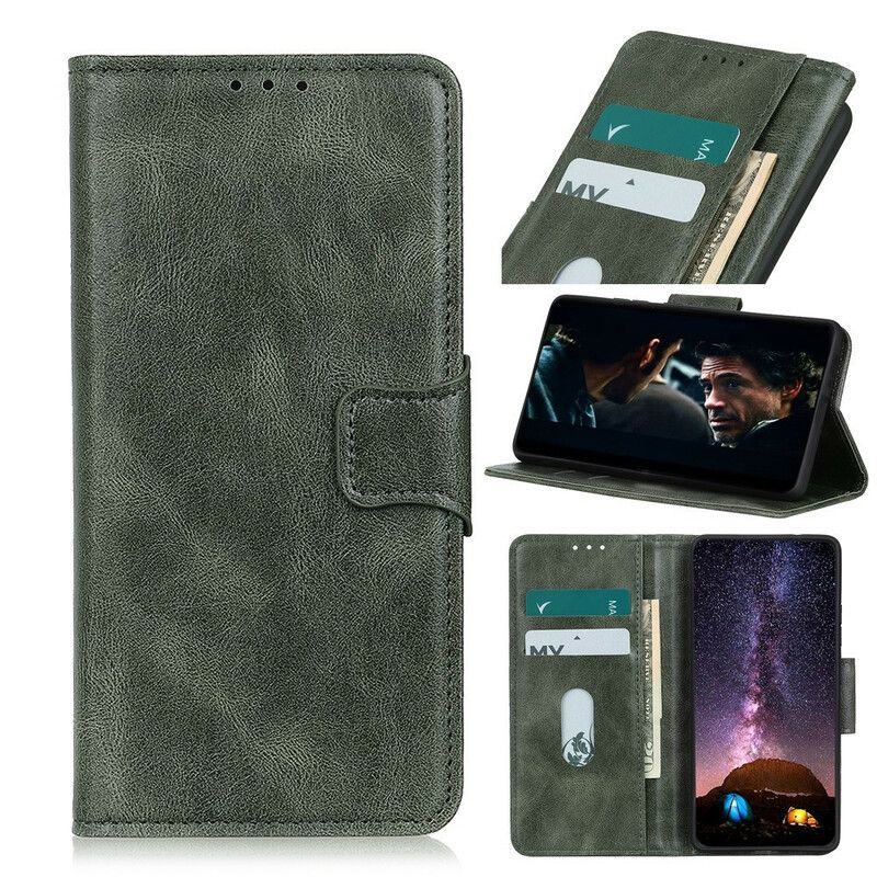 Kožené Puzdro Xiaomi Redmi 9A Obojstranná Spona S Koženým Efektom