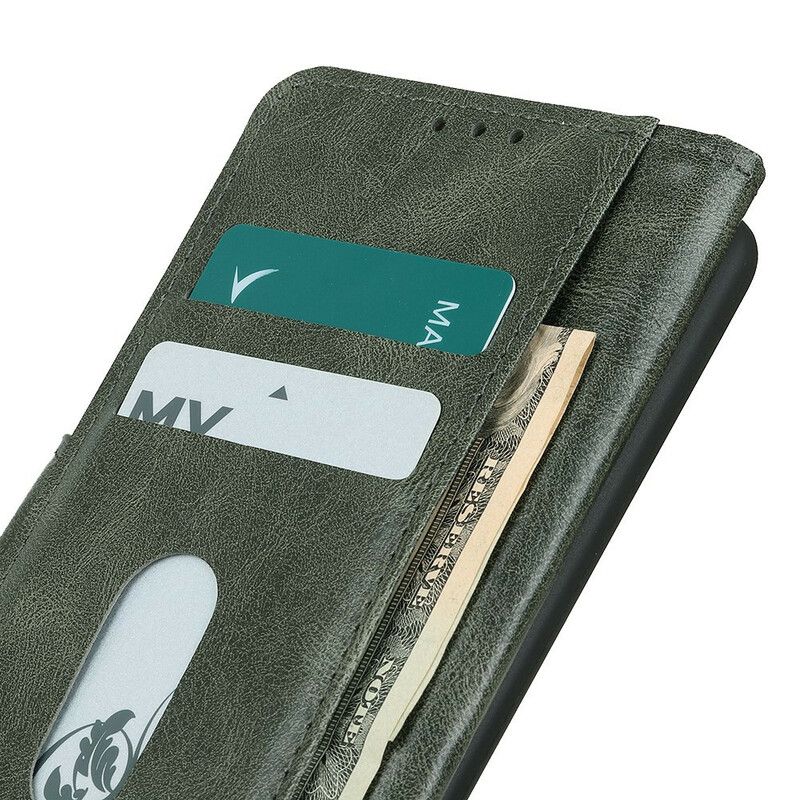 Kožené Puzdro Xiaomi Redmi 9A Obojstranná Spona S Koženým Efektom