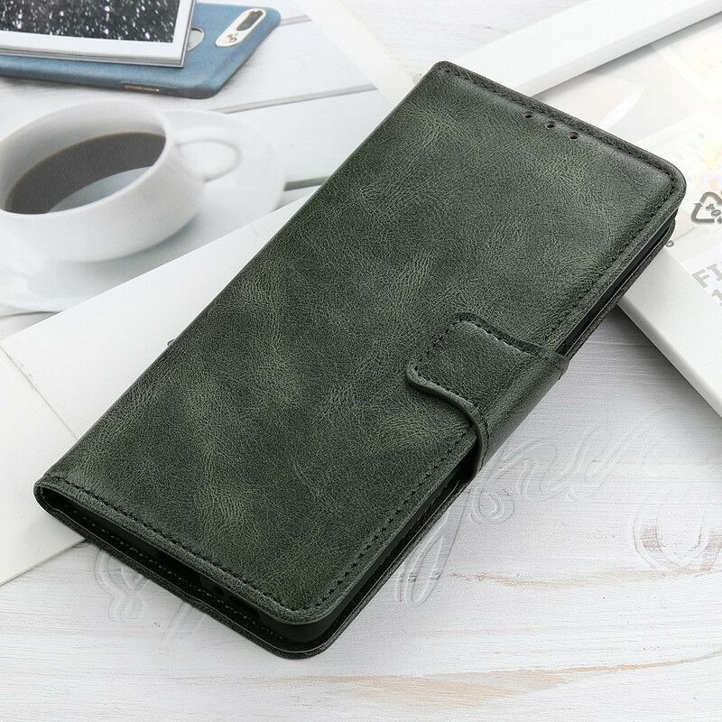 Kožené Puzdro Xiaomi Redmi 9A Obojstranná Spona S Koženým Efektom