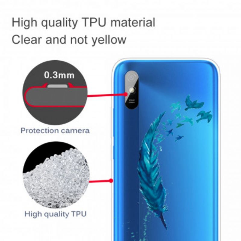 Kryt Xiaomi Redmi 9A Krásne Modré Pierko