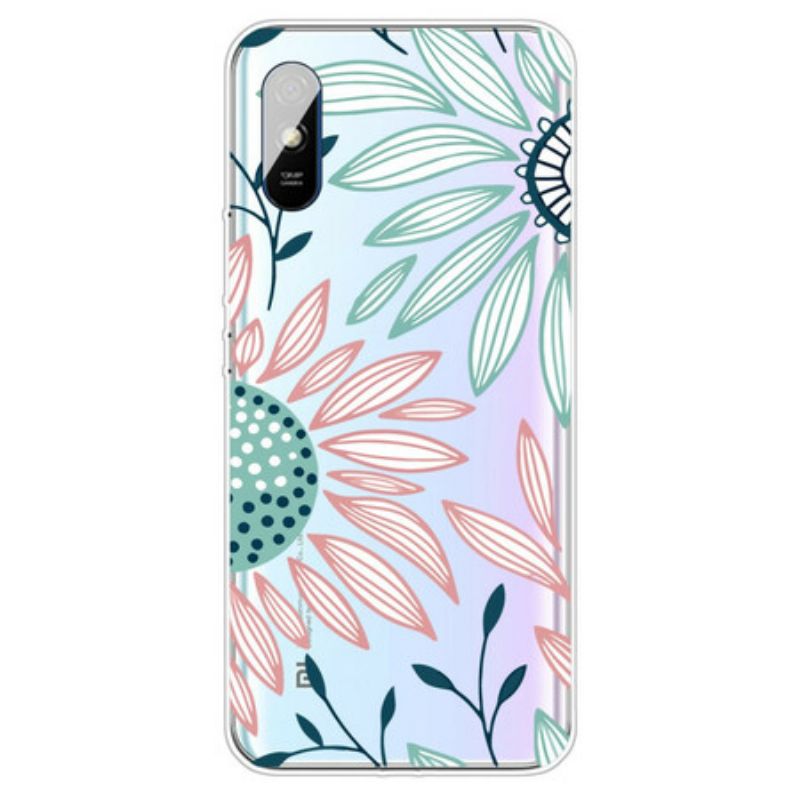 Kryt Xiaomi Redmi 9A Transparentný Jeden Kvet