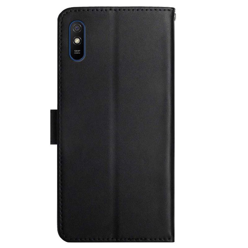 Peňaženkový Kryt Xiaomi Redmi 9A Pravá Koža Nappa
