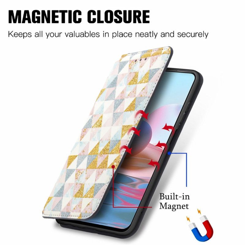 Flipové Puzdro Xiaomi Redmi Note 10 Pro Kožené Puzdro Dizajn Caseneo Rfid
