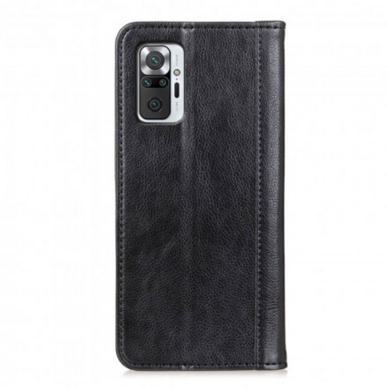Flipové Puzdro Xiaomi Redmi Note 10 Pro Kožené Puzdro Liči Štiepaná Koža