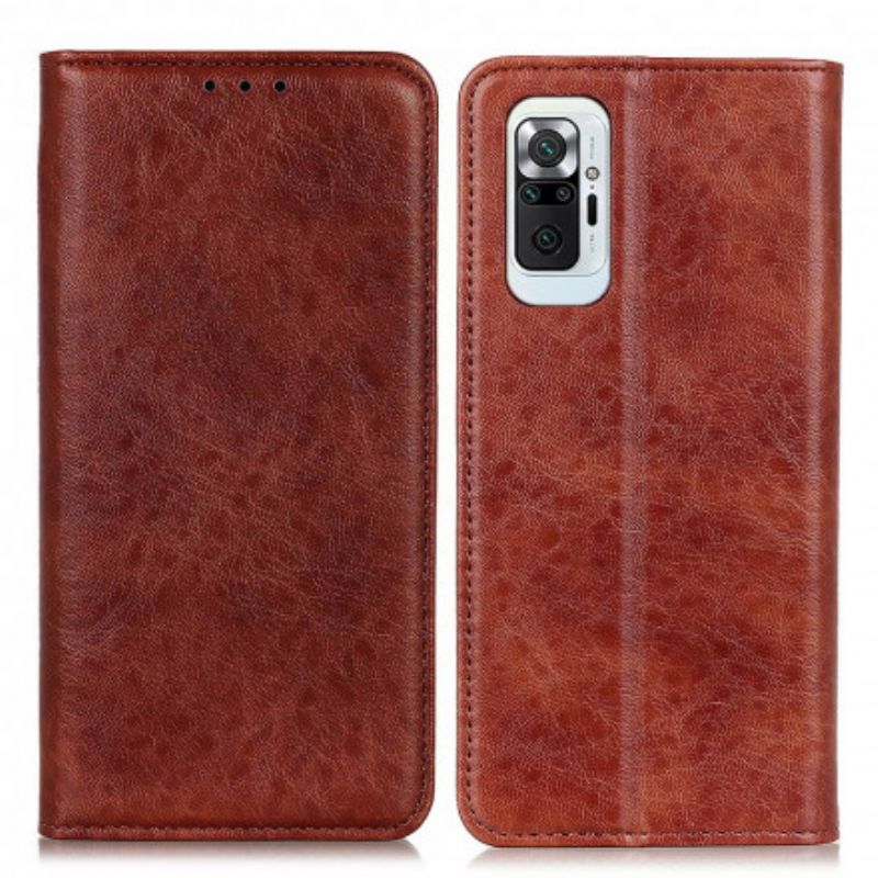 Flipové Puzdro Xiaomi Redmi Note 10 Pro Kožené Puzdro Štruktúrovaná Štiepaná Koža