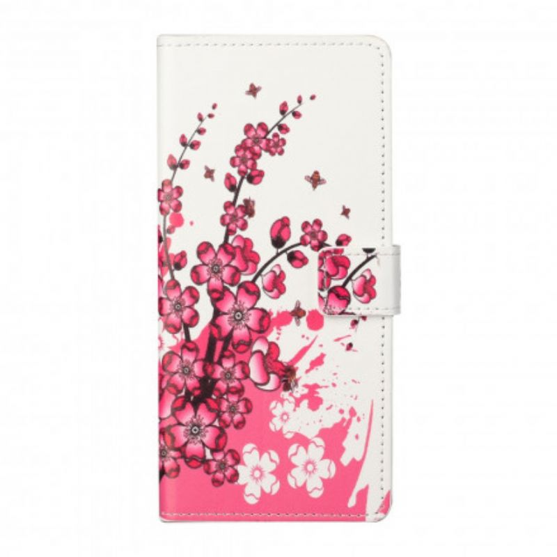 Kožené Puzdro Xiaomi Redmi Note 10 Pro Tropické Kvety