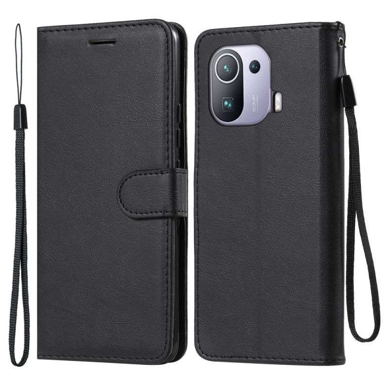 Kožené Puzdro Xiaomi Mi 11 Pro Jednofarebný Remienok Série