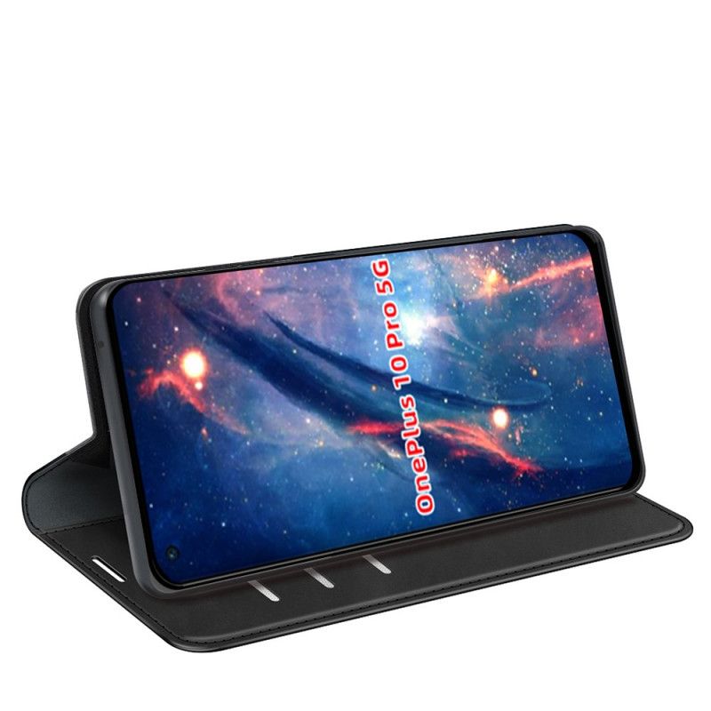 Flipové Puzdro OnePlus 10 Pro 5G Kožené Puzdro Efekt Hodvábnej Jemnej Kože