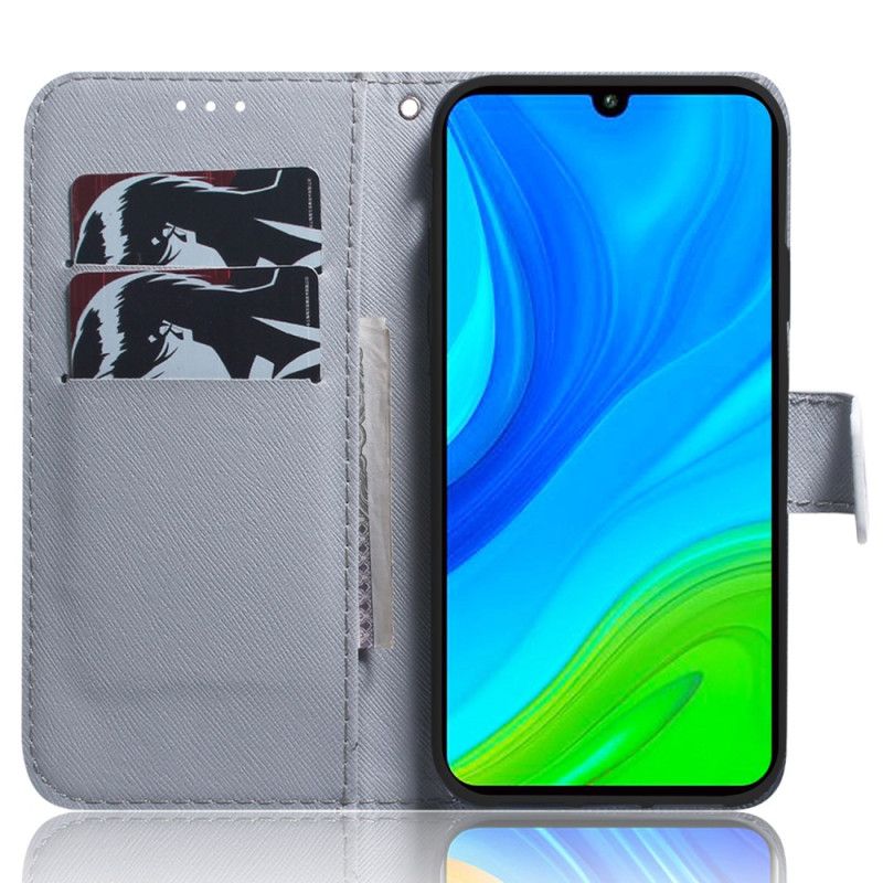 Kožené Puzdro Poco X5 5G Maľba Strappy Owls