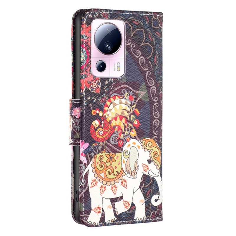 Kožené Puzdro Xiaomi 13 Lite Kmeňový Slon
