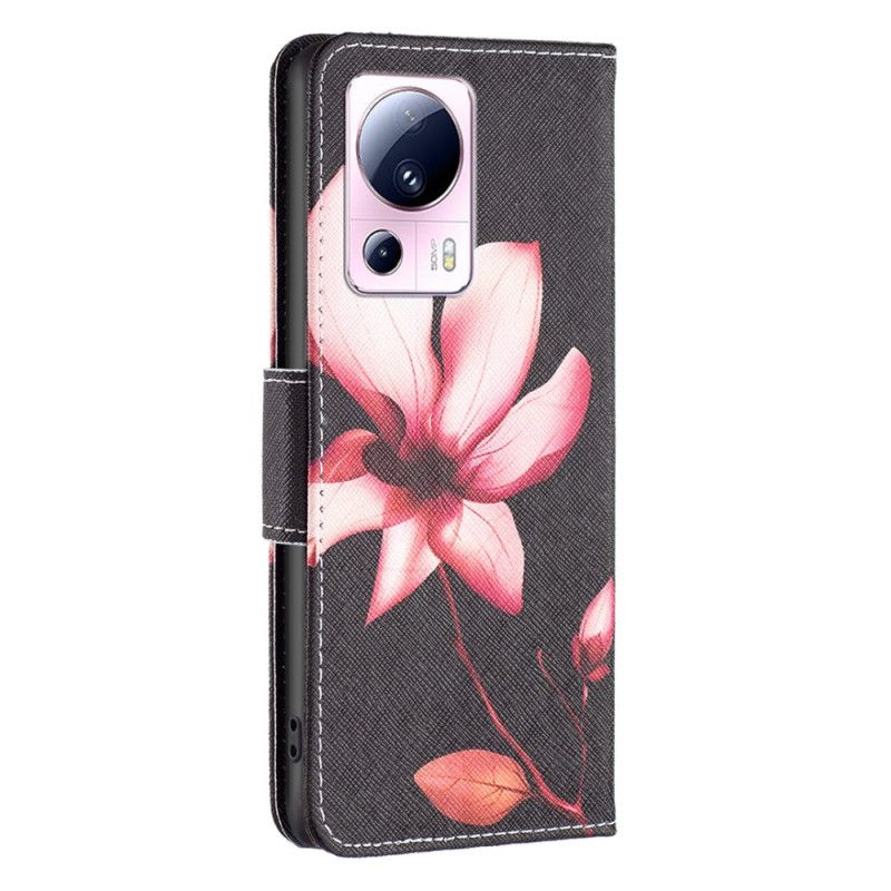 Kožené Puzdro Xiaomi 13 Lite Ružový Kvet