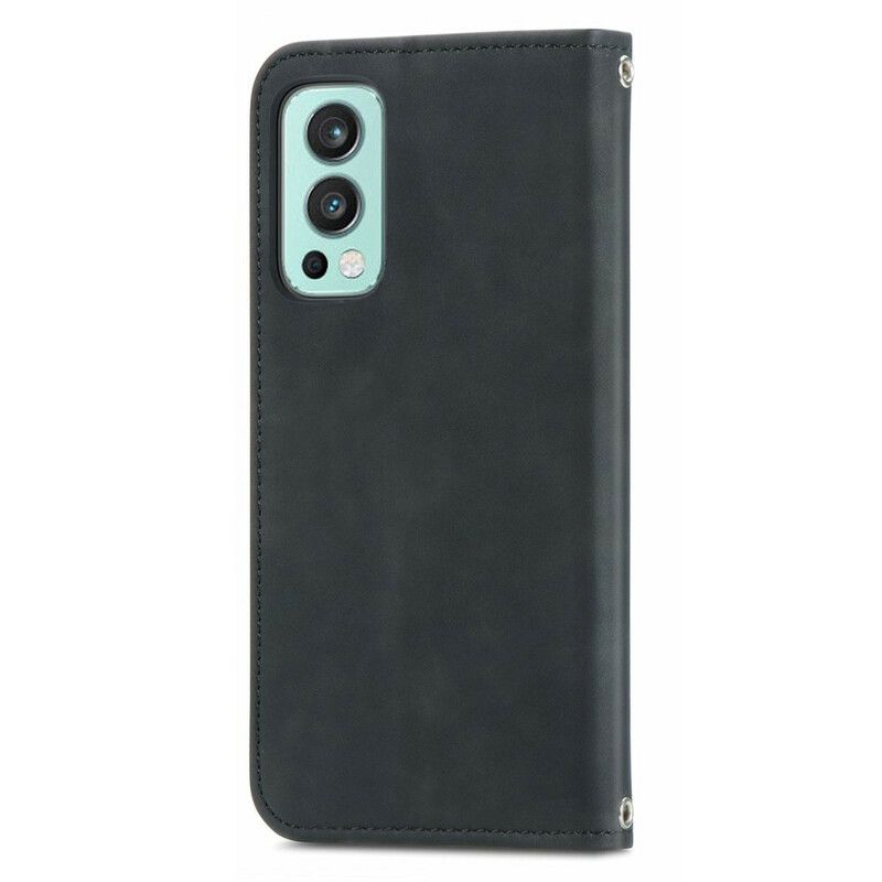 Flipové Puzdro OnePlus Nord 2 5G Kožené Puzdro Dizajn Na Dotyk Pokožky
