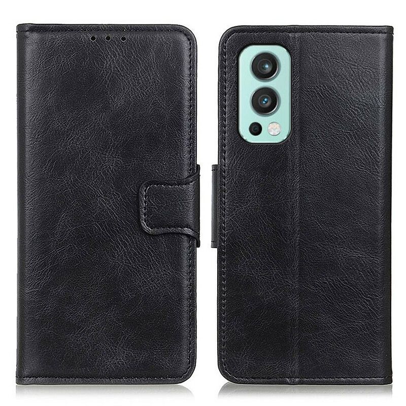 Kožené Puzdro OnePlus Nord 2 5G Obojstranná Spona S Koženým Efektom
