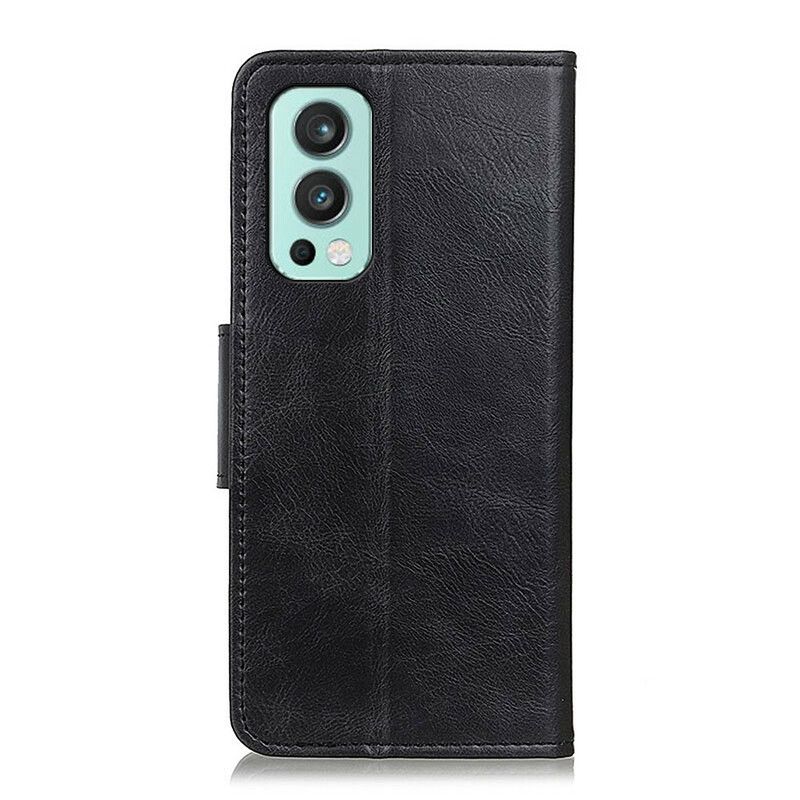 Kožené Puzdro OnePlus Nord 2 5G Obojstranná Spona S Koženým Efektom