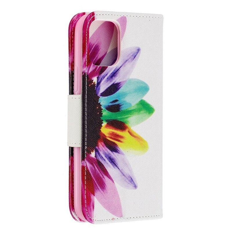 Flipové Puzdro iPhone 11 Pro Akvarelový Kvet