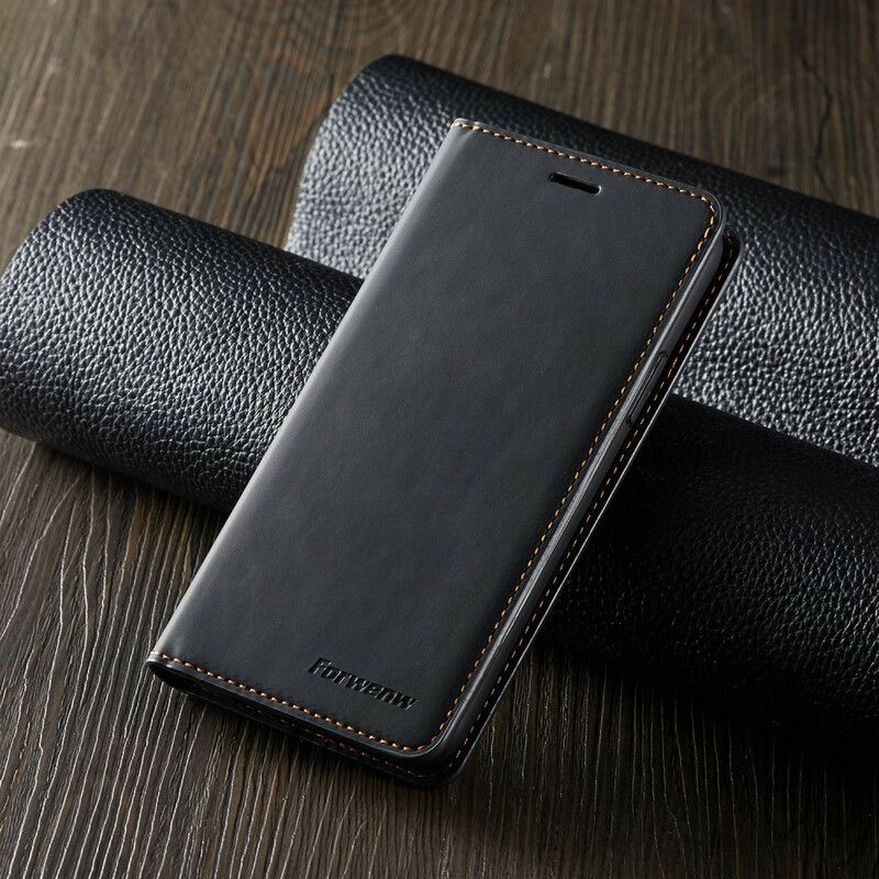 Flipové Puzdro iPhone 11 Pro Kožené Puzdro Kožený Efekt Forwenw