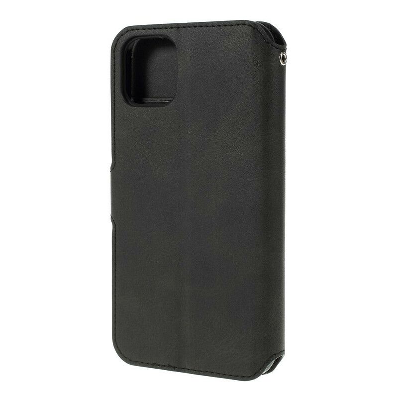 Kožené Puzdro iPhone 11 Pro Kožený Efekt Azns